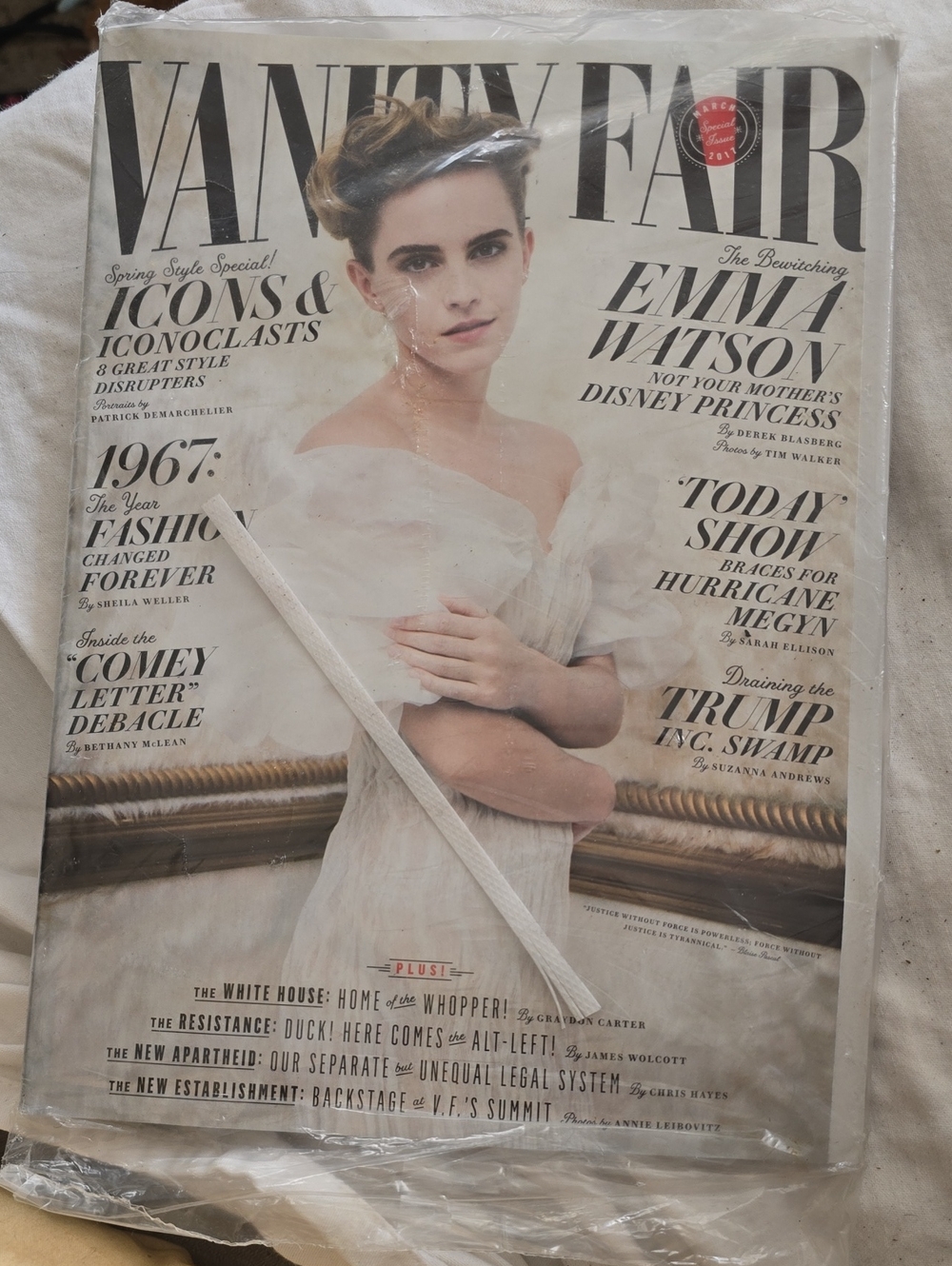 Vanity Fair March 2017 Emma Watson Magazine New In  Plastic